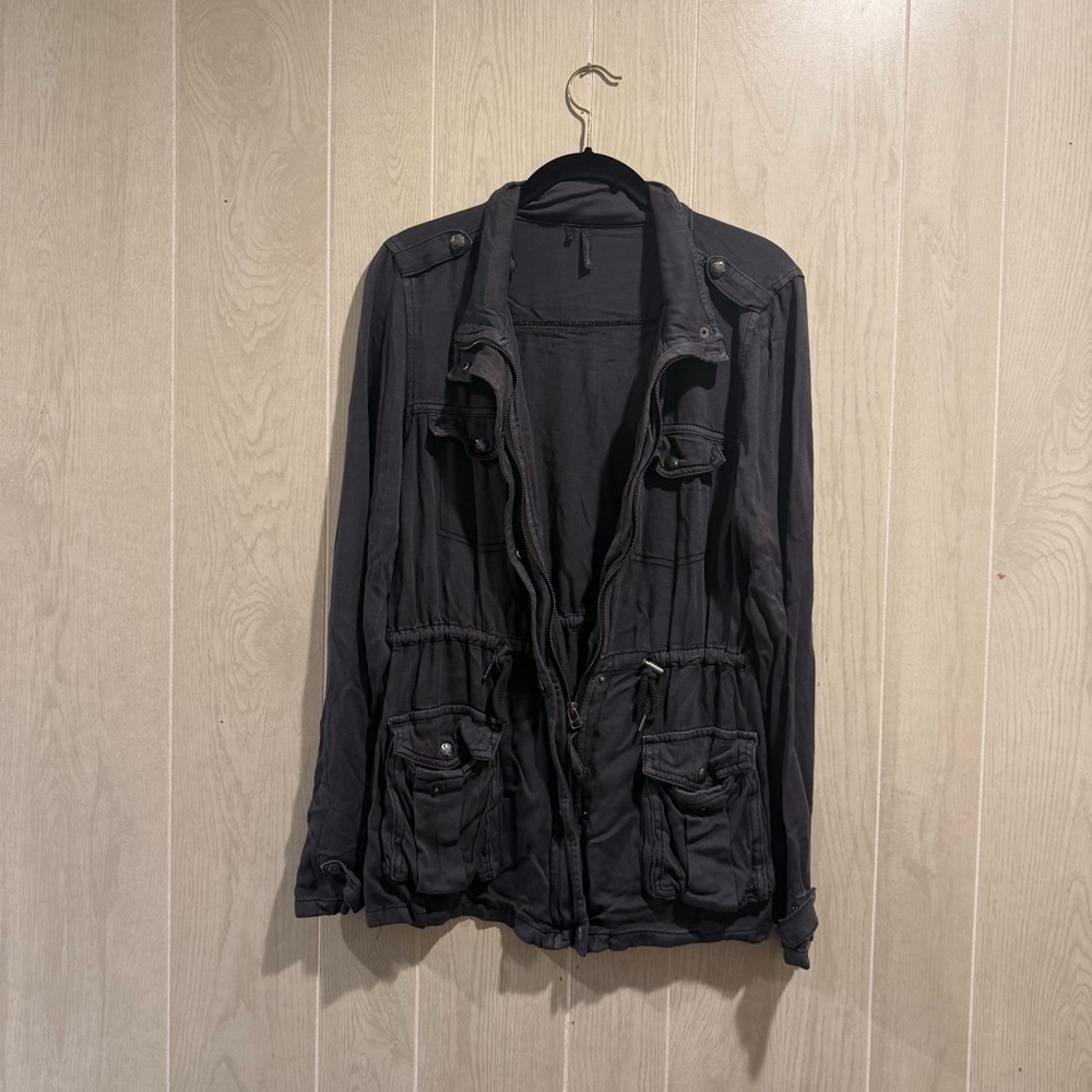 Maurices Women's Black Cinched Waist Jacket- M